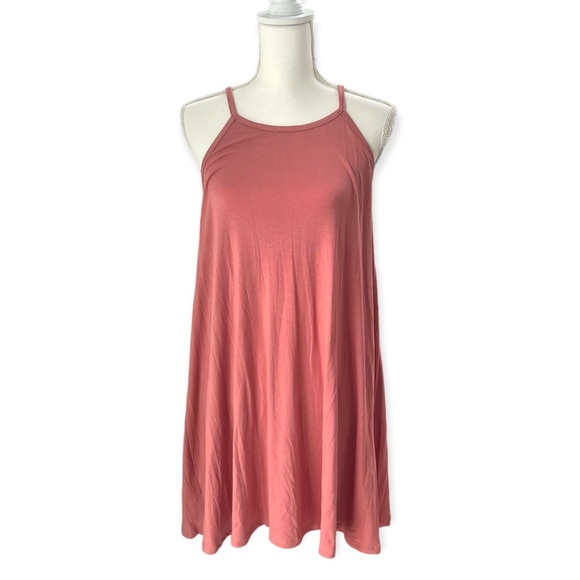 NWT Mauve Lattice Back Mini Swing Dress | Size Medium - Picture 2 of 12